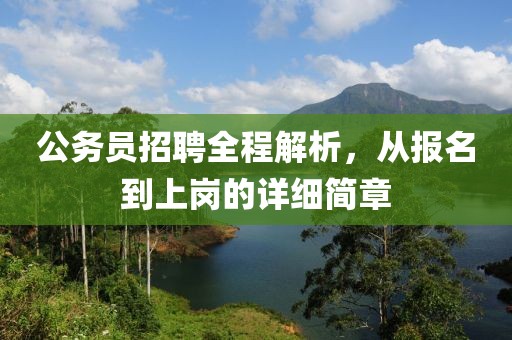 公务员招聘全程解析，从报名到上岗的详细简章